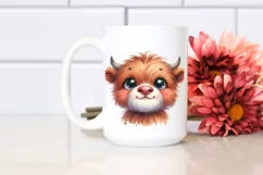 Happy Highland Cow, High-Quality PNG Product Image 2