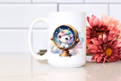 Cute Baby Unicorn with Celestial Observatory Clipart Product Image 2