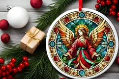 Round Christmas Ornament Sublimation|Clipart Product Image 1