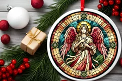 Round Christmas Ornament Sublimation|Clipart Product Image 1