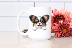 Watercolor Funny Papillon Clipart Product Image 2