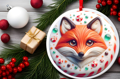 Round Christmass Ornament PNG Product Image 2