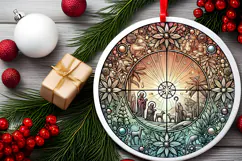 Round Christmass Ornament PNG Product Image 2