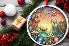 Round Christmass Ornament PNG Product Image 2