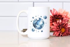 Simple Washed Watercolor Blueish Earth Centered | Product Image 2
