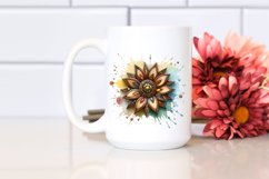 Abstract Wooden Small Stained Sunflower | Sublimation Product Image 2