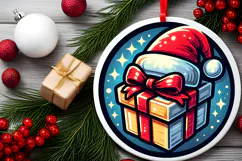 Round Christmass Ornament PNG Product Image 2
