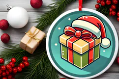 Round Christmass Ornament PNG Product Image 2
