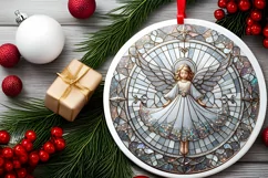 Round Christmas Ornament Sublimation|Clipart Product Image 2