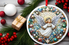 Round Christmass Ornament PNG Product Image 2