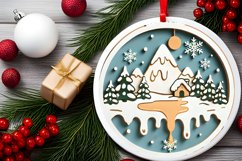 Round Christmas Ornament Sublimation|Clipart Product Image 2