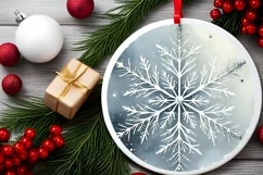 Round Christmas Ornament Sublimation|Clipart Product Image 2