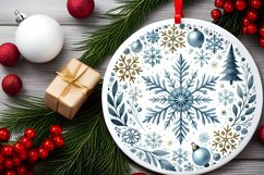 Round Christmas Ornament Sublimation|Clipart Product Image 2