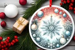Round Christmass Ornament PNG Product Image 2