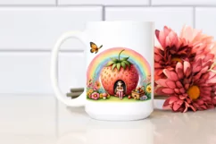 Colorful Fairy House and Rainbow | Clipart Product Image 2