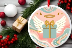 Round Christmas Ornament Sublimation|Clipart Product Image 2