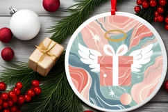 Round Christmas Ornament Sublimation|Clipart Product Image 2