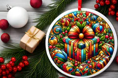 Round Christmass Ornament PNG Product Image 2