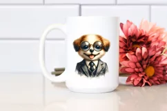 Whimsical Puppy in Suit and es | Sublimation Clipart Product Image 2
