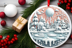 Round Christmass Ornament PNG Product Image 2