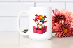 Crazy Lamb with Reindeer Horns PNG Product Image 2