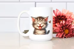 Playful Kitten with Tongue Out | Sublimation Clipart Product Image 2