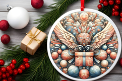 Round Christmass Ornament PNG Product Image 2