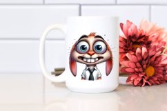 Funny Watercolor Rabbit Clipart Product Image 2