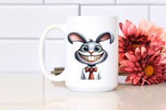 Funny Watercolor Rabbit Clipart Product Image 2