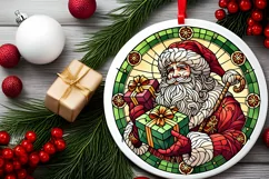 Round Christmas Ornament Sublimation|Clipart Product Image 1