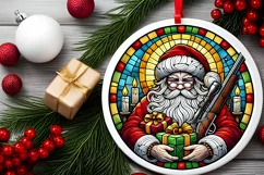 Round Christmas Ornament Sublimation|Clipart Product Image 1