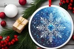 Round Christmas Ornament Sublimation|Clipart Product Image 2