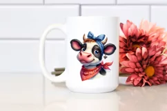 Cow Cow Portrait with Bandana and Bow Product Image 2