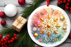 Round Christmas Ornament Sublimation|Clipart Product Image 2