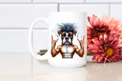 Rockstar Boxer Punk Haircut Clipart Product Image 2