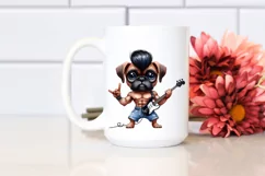 Rockstar Boxer Punk Haircut Clipart Product Image 2