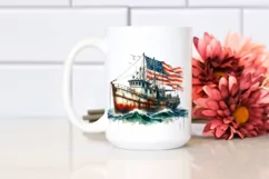 Vintage Boat Rusty Fishing Clipart Product Image 2