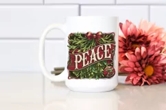 Peace Mistletoe Christmas Clipart Png Product Image 2
