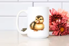 Cute Baby Duck Watercolor PNG Product Image 2