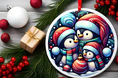 Round Christmass Ornament PNG Product Image 2