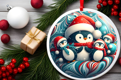 Round Christmass Ornament PNG Product Image 2
