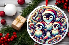 Round Christmas Ornament Sublimation|Clipart Product Image 2