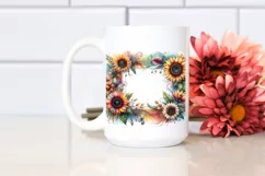 Colorful Sunflower Frame, Transparent PNG Product Image 2