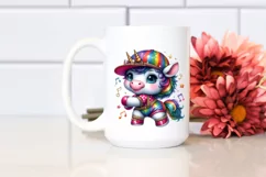 colorful Baby Unicorn in Boogie-Woogie Dancer Attire Product Image 2