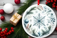 Round Christmas Ornament Sublimation|Clipart Product Image 2