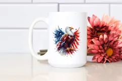 Detailed Patriotic Bald Eagle USA Colors Product Image 2