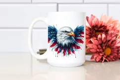 Detailed Patriotic Bald Eagle USA Colors Product Image 2