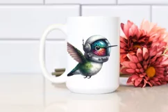 Whimsical Hummingbird Astronaut Clipart PNG Product Image 2