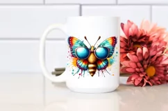 Vibrant Butterfly Quirky Colorful Clipart Product Image 2