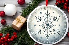 Round Christmas Ornament Sublimation|Clipart Product Image 2